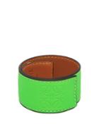 Matchesfashion.com Loewe Paula's Ibiza - Anagram-debossed Leather Slap Bracelet - Mens - Green