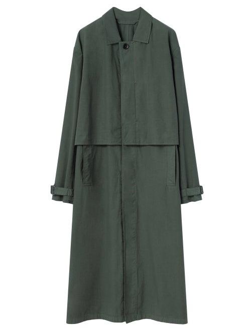 Lemaire - Storm-flap Canvas Raincoat - Womens - Dark Green