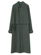 Lemaire - Storm-flap Canvas Raincoat - Womens - Dark Green