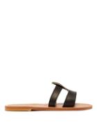 Matchesfashion.com K.jacques - Thanos Leather Slides - Womens - Black