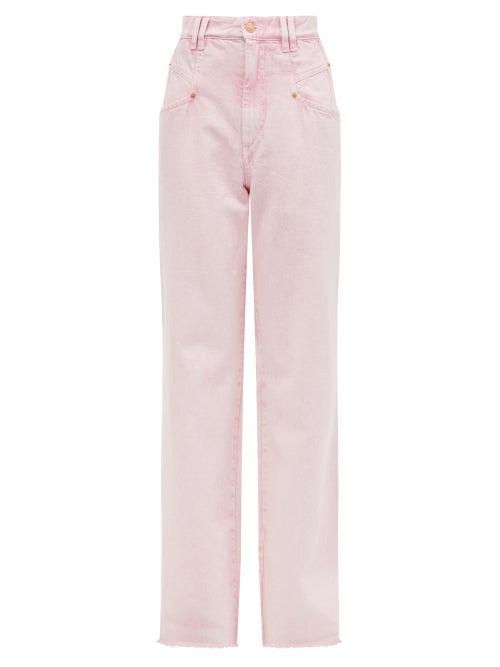 Matchesfashion.com Isabel Marant - Dilesqui High-rise Wide-leg Jeans - Womens - Light Pink