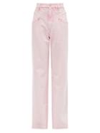 Matchesfashion.com Isabel Marant - Dilesqui High-rise Wide-leg Jeans - Womens - Light Pink