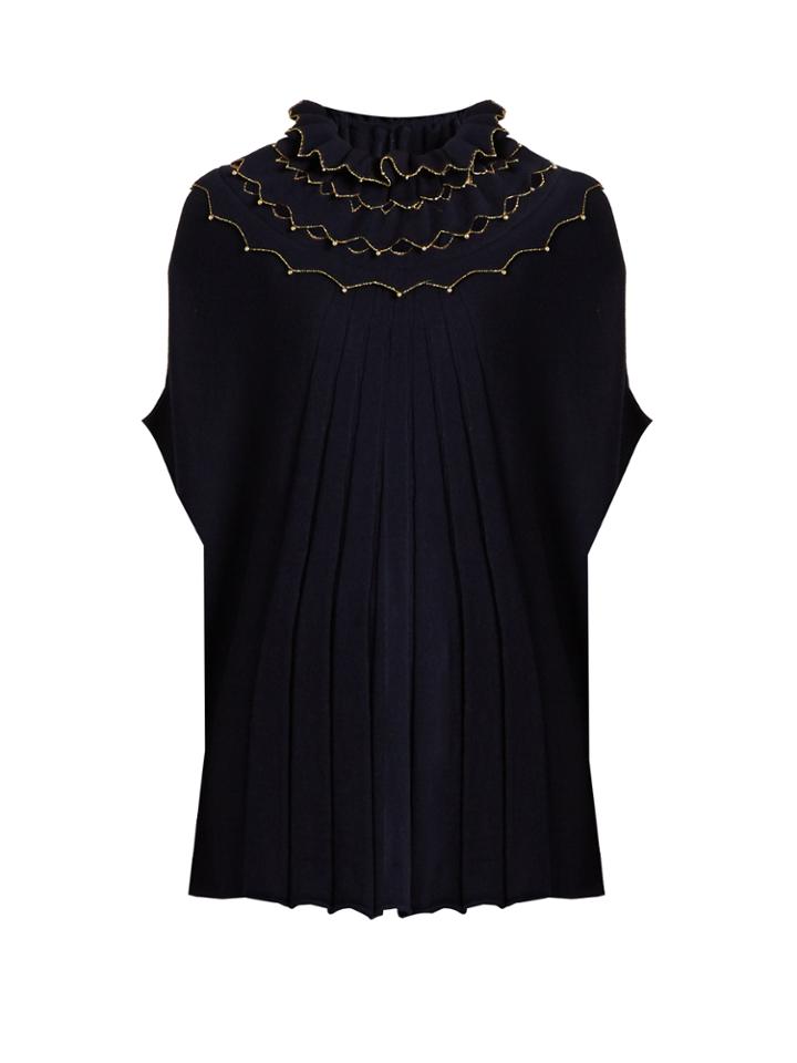 Alex Gore Browne Carnival Ruffled-neck Wool And Cashmere-blend Cape