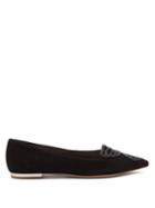 Matchesfashion.com Sophia Webster - Bibi Butterfly Suede Point Toe Flats - Womens - Black