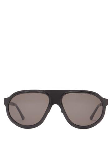 Matchesfashion.com L.g.r Sunglasses - Comoros Aviator Acetate Sunglasses - Mens - Black