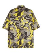 Matchesfashion.com Balenciaga - Camouflage Print Padded Shirt - Mens - Grey