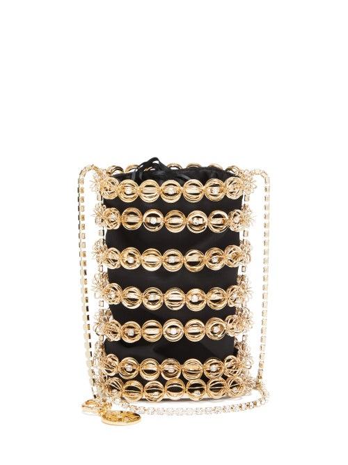 Matchesfashion.com Rosantica - Ginette Crystal-embellished Caged Cross-body Bag - Womens - Black Multi
