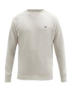 Mens Rtw Maison Kitsun - Fox Head-patch Cotton-jersey Sweatshirt - Mens - Grey