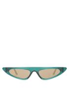 Matchesfashion.com Andy Wolf - Florence Flat Top Cat Eye Acetate Sunglasses - Womens - Green