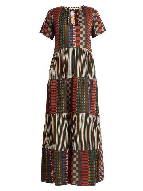 Matchesfashion.com Ace & Jig - Daze Cotton Blend Dress - Womens - Black Multi
