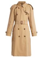 Matchesfashion.com Burberry - Westminster Double Breasted Gabardine Trench Coat - Womens - Beige