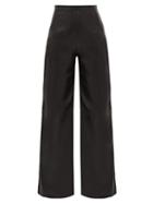 Matchesfashion.com 16 Arlington - Marvin Tailored Flared-leg Leather Suit Trousers - Womens - Black