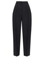 Matchesfashion.com Alexander Mcqueen - High-rise Wool-blend Crepe Trousers - Womens - Black