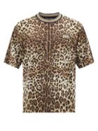 Dolce & Gabbana - Leopard-print Cotton-jersey T-shirt - Mens - Multi