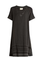 Cecilie Copenhagen Short-sleeved Scarf-jacquard Cotton Dress