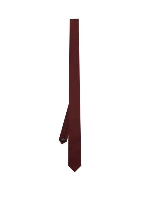 Matchesfashion.com Dolce & Gabbana - Silk-twill Tie - Mens - Burgundy