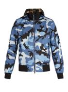 Matchesfashion.com Valentino - Camouflage Bomber Jacket - Mens - Blue