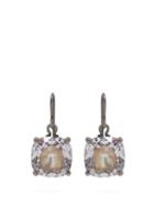 Matchesfashion.com Bottega Veneta - Cubic Zirconia Drop Sterling Silver Earrings - Womens - Gold