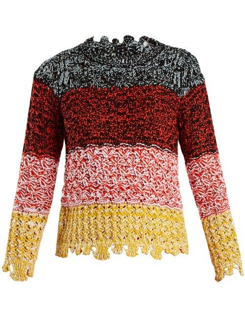 Matchesfashion.com Sonia Rykiel - Colour Block Textured Knit Sweater - Womens - Multi
