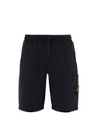 Matchesfashion.com Stone Island - Mid Rise Cotton Shorts - Mens - Navy