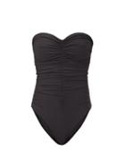 Ladies Beachwear Jade Swim - Yara Ruched Strapless Swimsuit - Womens - Black