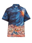 Matchesfashion.com Desmond & Dempsey - Bellas Artes Desert Print Cotton Pyjama Shirt - Mens - Multi