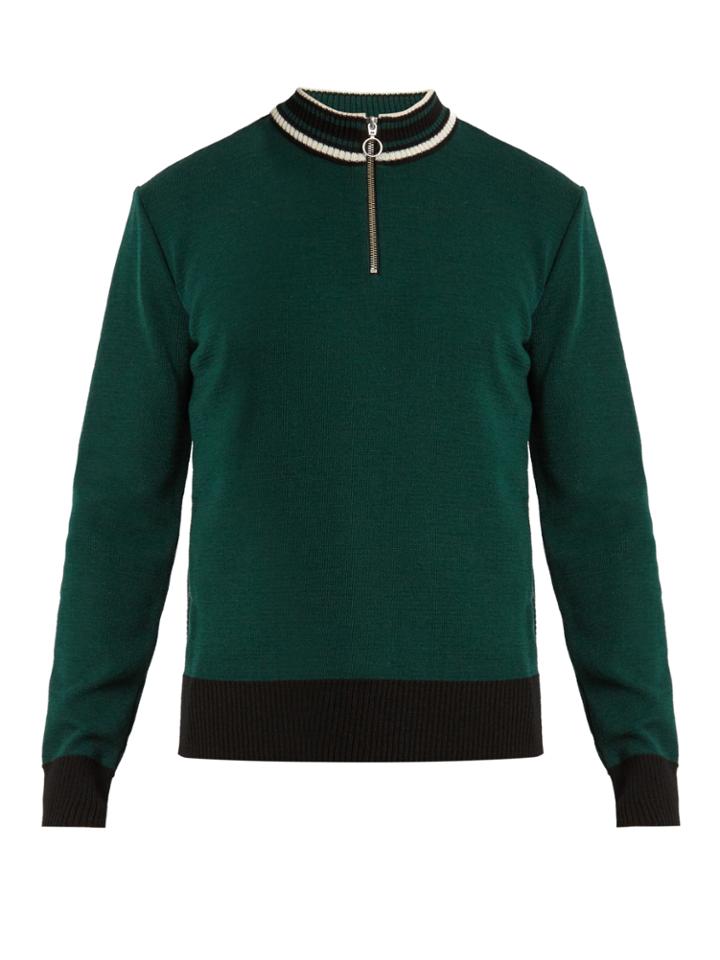 Ami Half-zip Wool Sweater