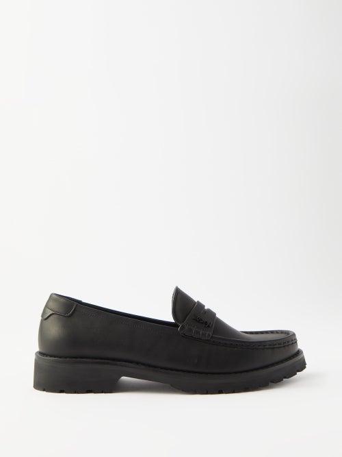 Saint Laurent - Le Loafer Ysl-logo Leather Loafers - Mens - Black
