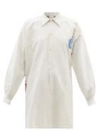 Kilometre Paris - Luiza Embroidered Cotton-khadi Shirt Dress - Womens - White