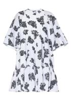 Matchesfashion.com Erdem - Edison Floral Fil-coup Twill Dress - Womens - White Black
