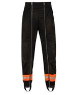 Matchesfashion.com Calvin Klein 205w39nyc - Reflective Trimmed Jersey Trousers - Mens - Black