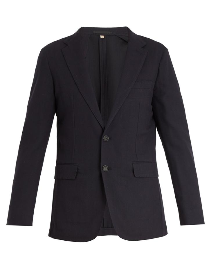 Burberry Heringbone Cotton-blend Blazer