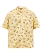 Bode - Cowboy-print Cotton Short-sleeved Shirt - Mens - Yellow