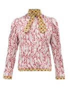 Matchesfashion.com Edeltrud Hofmann - Mary Paisley Print Silk Blouse - Womens - Burgundy Multi