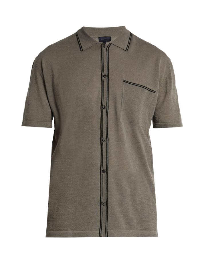 Lanvin Wool And Silk-blend Bowling Shirt