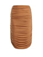 Matchesfashion.com Norma Kamali - Shirred Ruched Skirt - Womens - Tan