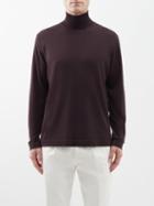 Thom Sweeney - Roll-neck Wool Sweater - Mens - Purple