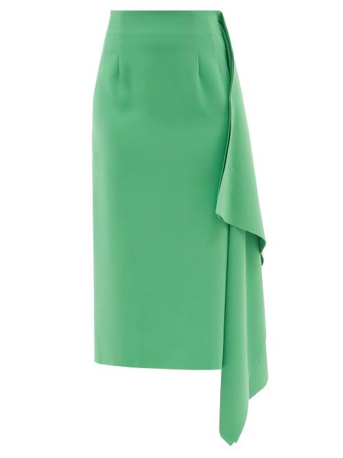 A.w.a.k.e. Mode - Flounced Midi Skirt - Womens - Green