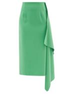 A.w.a.k.e. Mode - Flounced Midi Skirt - Womens - Green