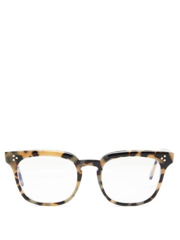 Monc - Prncipe Square Bio-acetate Glasses - Mens - Brown Multi