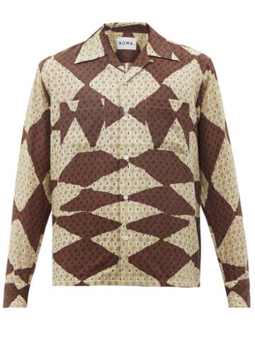 Noma T.d. - Rhythm Diamond-print Rexcell Shirt - Mens - Beige