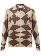Noma T.d. - Rhythm Diamond-print Rexcell Shirt - Mens - Beige