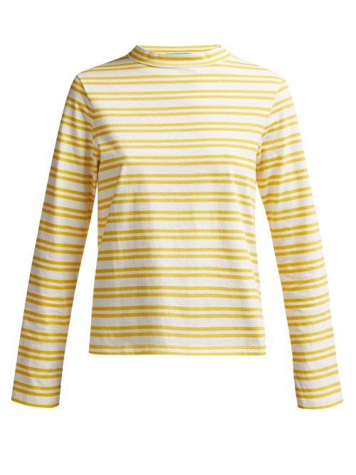 Matchesfashion.com M.i.h Jeans - Emelie Striped Cotton Top - Womens - Yellow Stripe