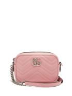 Matchesfashion.com Gucci - Gg Marmont Mini Quilted-leather Cross-body Bag - Womens - Pink
