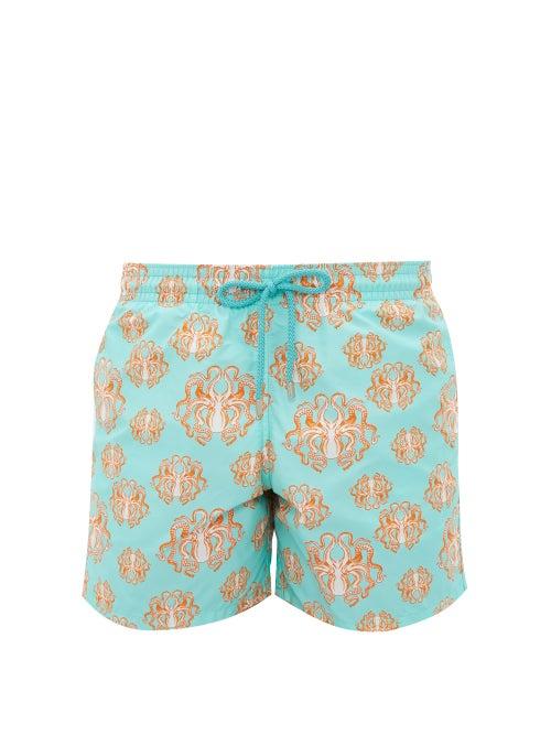 Matchesfashion.com Vilebrequin - Moorea Octopus Print Swim Shorts - Mens - Green Multi