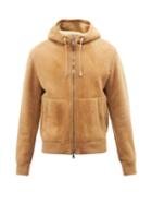 Ralph Lauren Purple Label - Hooded Shearling-lined Suede Jacket - Mens - Cream