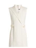 Balmain Ring-detail Crepe Waistcoat Dress