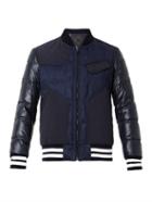 Moncler W Leather-panel Varsity Jacket