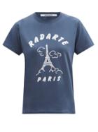 Matchesfashion.com Radarte - Logo-print Cotton-jersey T-shirt - Womens - Navy Print