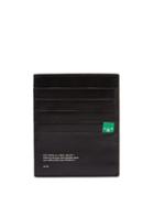 Matchesfashion.com Off-white - Stripe Print Leather Cardholder - Mens - Black White